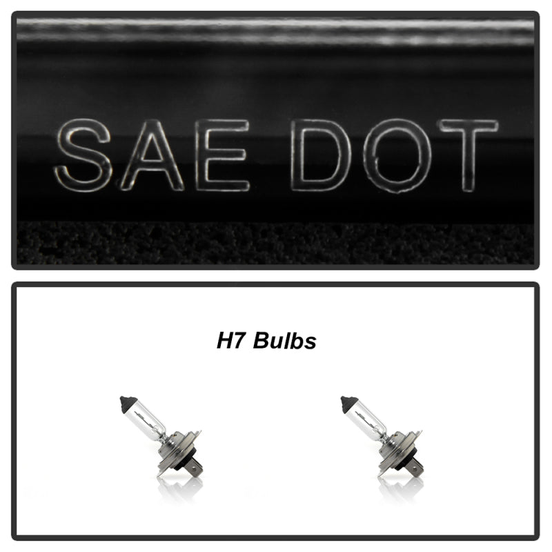 Spyder Peterbilt 325 2008-2019 Driver Side Projector Headlights - Black (PRO-YD-PB38600-L-BK)