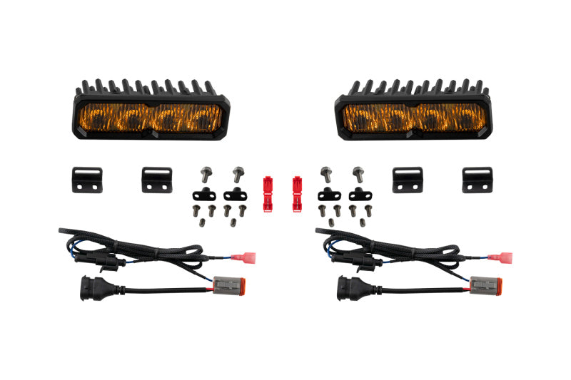 Diode Dynamics 2022-2026 Toyota Tundra Sequioa Fog SS6 Max LED Kit Yellow 3000K