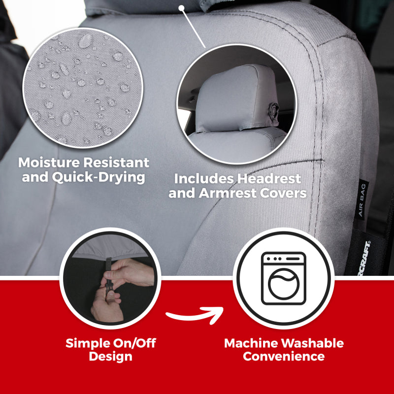 Covercraft 24-25 Toyota Tacoma SeatSaver Custom Seat Cover - Polycotton Grey