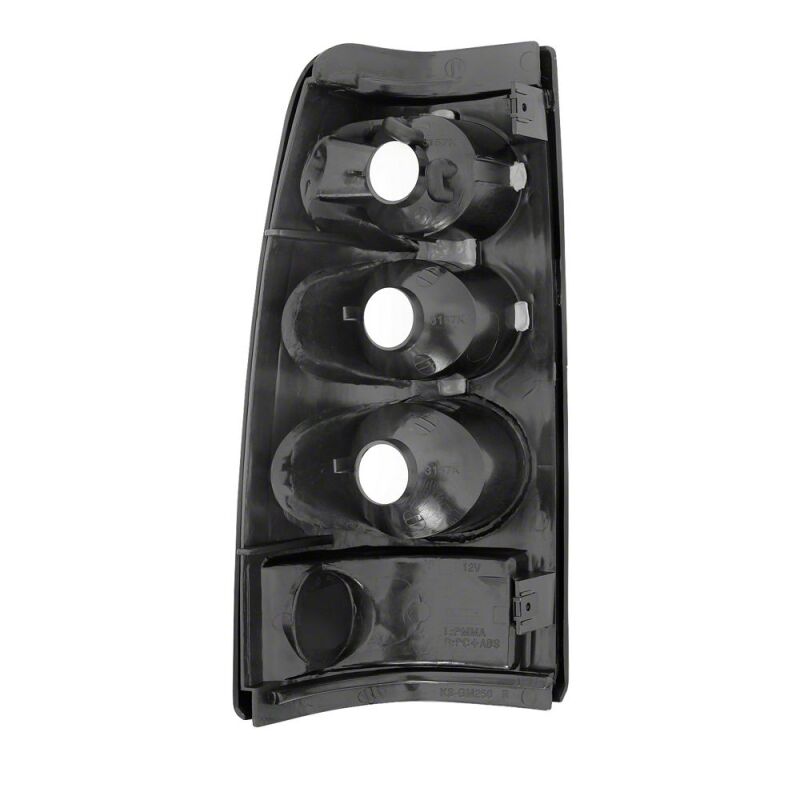 Raxiom 99-02 Chevrolet Silverado 1500 Fleetside Axial Series Tail Lights- Black- Smoked Lens