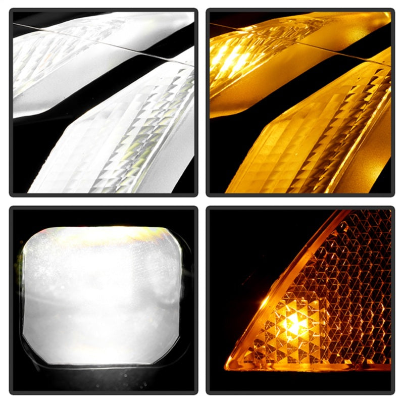 Spyder 18-21 VW Golf Halogen Model Only High-Power LED Headlights - Black (PRO-YD-VG17HALAP-SBGR-BK)