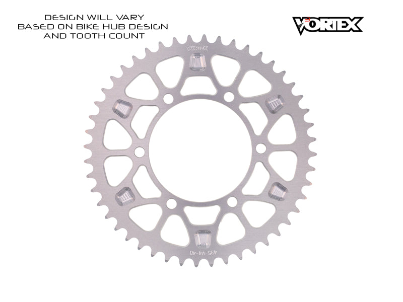 Vortex Racing V4 44 Tooth 530 Rear Sprocket - Silver