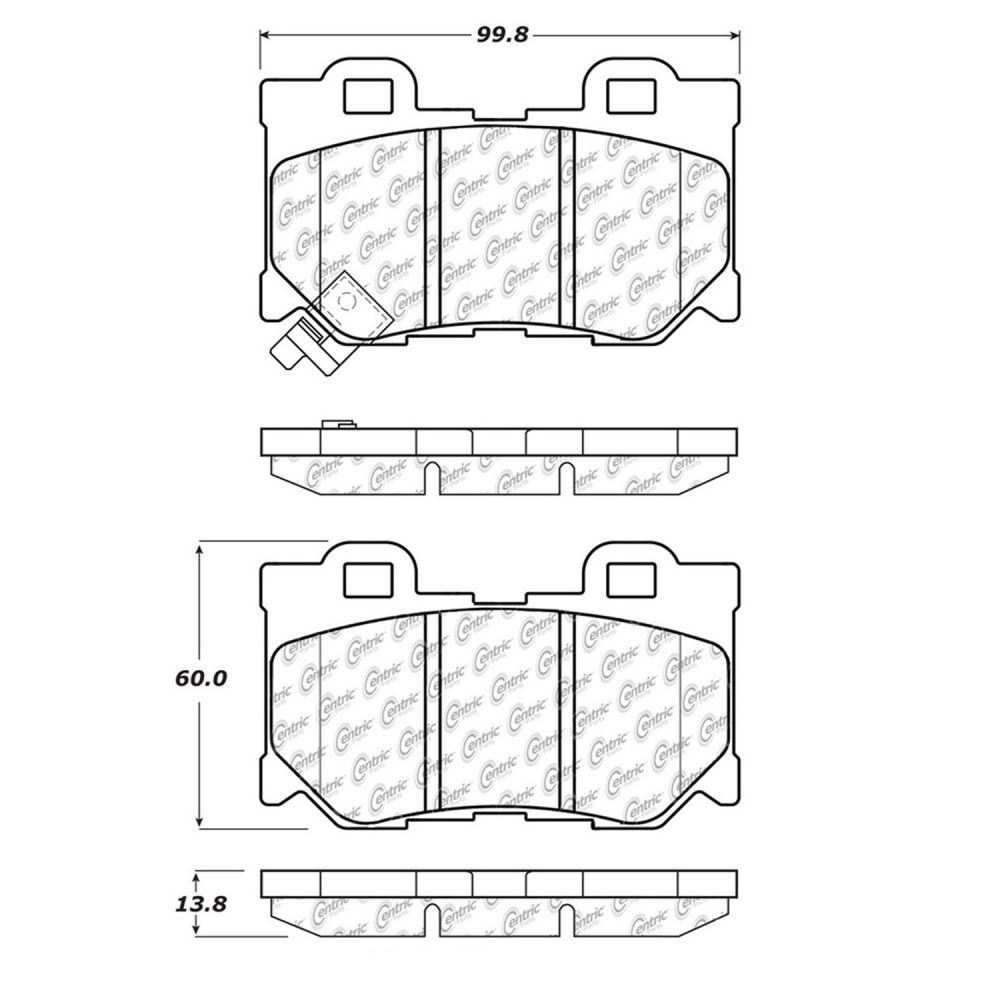 STOPTECH 105.13470 Brake pads (rear) (Ceramic) INFINITI G37/FX37/FX50/M37 (AKEBONO) Photo-1 