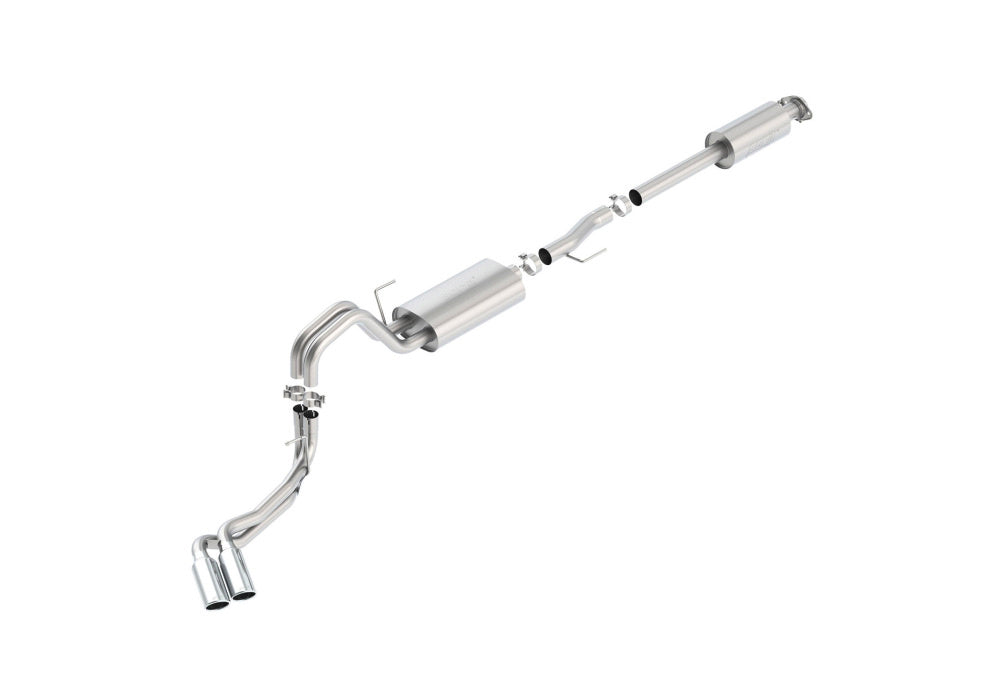 BORLA 140617 Cat Back Exhaust System, F-150 EcoBoost® 2.7 / 3.5L (turbo), V8-5.0L, Ext.Cab, St. Bed (78.8") Crew Cab Short Bed (67.0)(145" WB), Tip №18, 2015-16, sound Touring Photo-1 