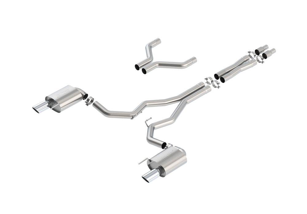 BORLA 140629 Cat Back Exhaust System, Mustang GT V8-5.0L, Tip №36 - 3" RACE, 2015-16, sound S-Type Photo-1 