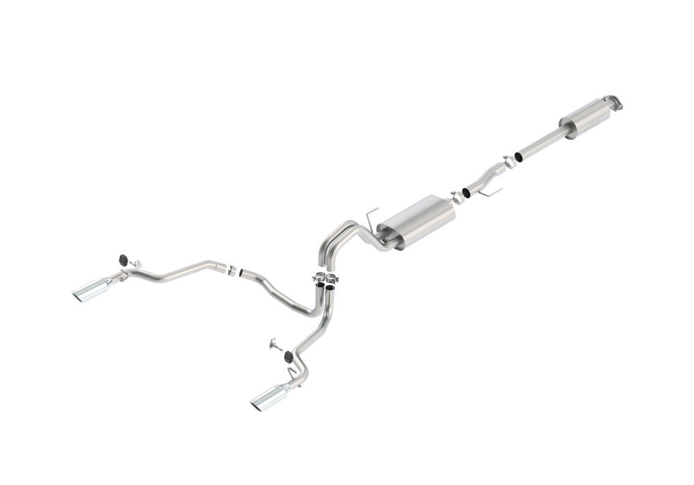 BORLA 140615 Cat Back Exhaust System, F-150 EcoBoost® 2.7 / 3.5L (turbo), V8-5.0L, Ext.Cab, St. Bed (78.8") Crew Cab Short Bed (67.0)(145" WB), Tip №36, 2015-16, sound S-Type Photo-1 