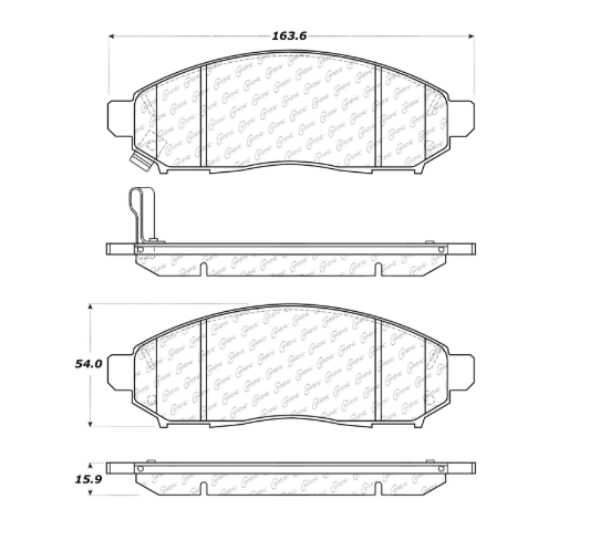 STOPTECH 105.10940 Brake pads (front) for NISSAN PATHFINDER 2005-2010 Photo-2 