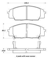 STOPTECH 308.08290 Front Street Brake Pads with Shims & Hardware ACURA/HONDA Civic/CSX/RSX/S2000 2000-2011 Photo-1 