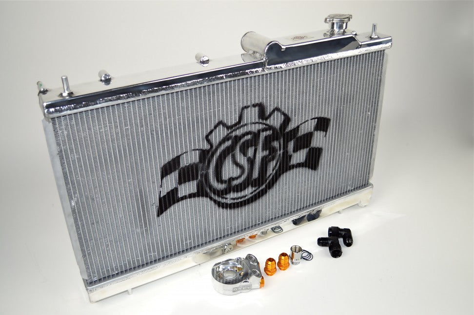 CSF 3076O All-aluminum radiator with built-in oil cooler for SUBARU WRX/STI 2002-2007 Photo-1 