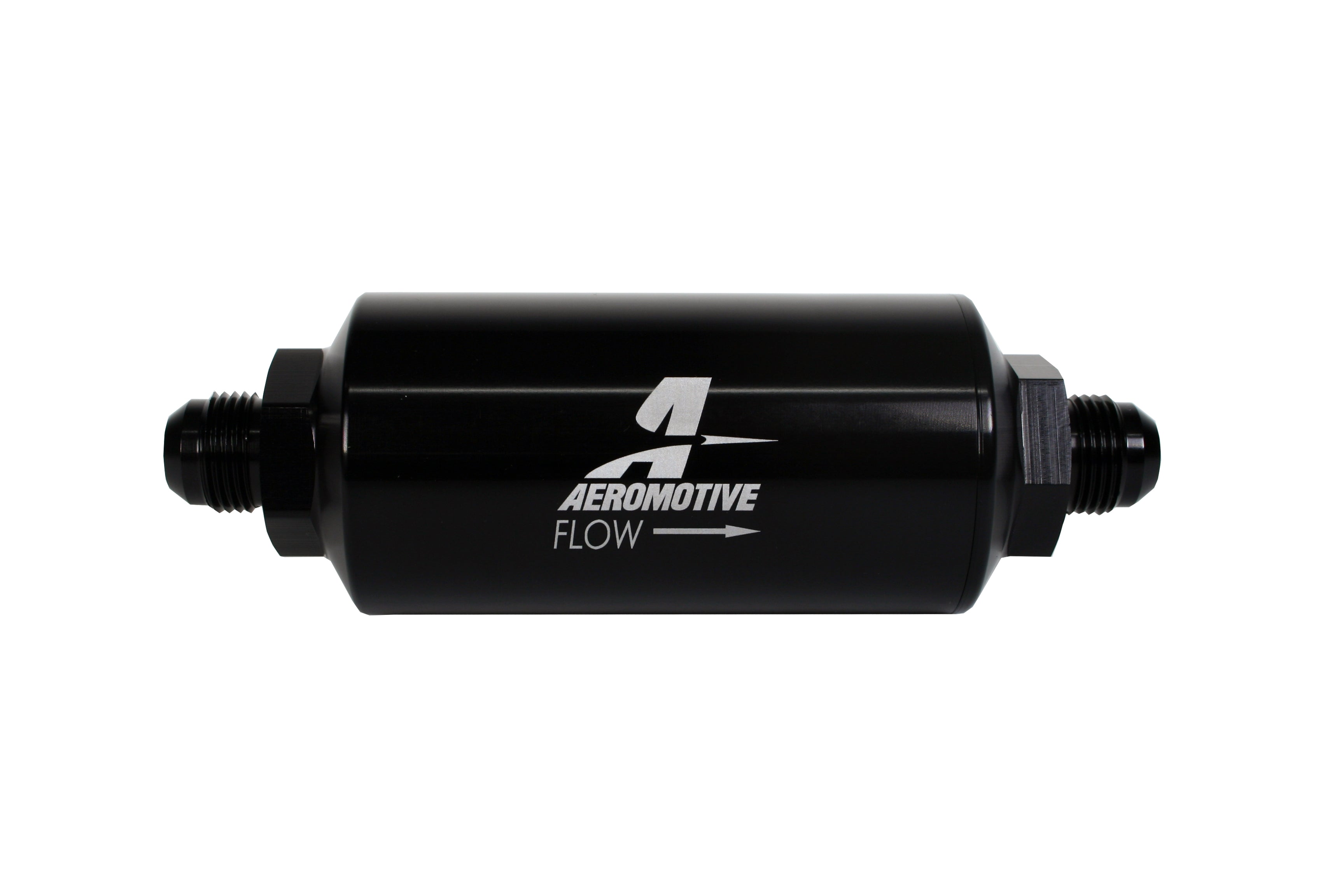 AEROMOTIVE 12378 40-Micron Stainless Steel Filter Element, black anodize finish, AN-08 Male Photo-2 