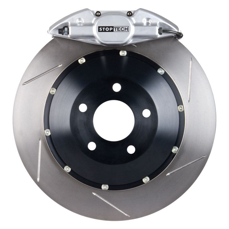 STOPTECH 83.842.002G.61 BBK 2PC ROTOR, REAR SLOTTED 345X28/ST22 SILVER SUBARU STi '08 Photo-1 