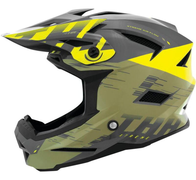 THH Helmets T-42 BMX Xtreme  Khaki/Yellow - Large