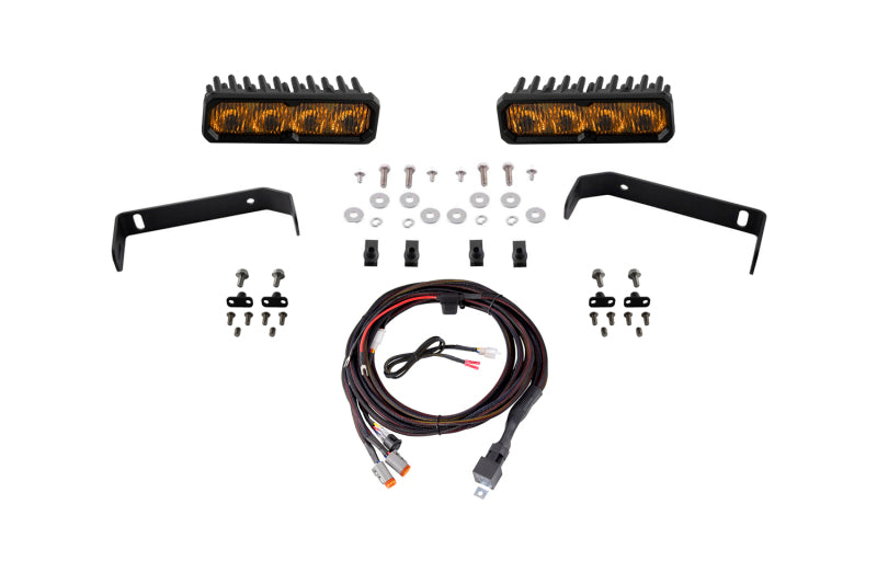 Diode Dynamics 2019-2021 Ford Ranger 2019 SS6 Max LED Kit Yellow Fog 3000K
