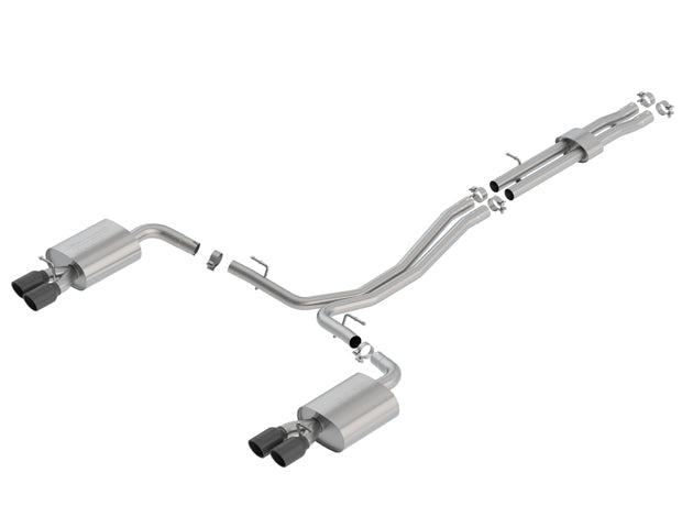 BORLA 140765BC Exhaust system "S-TYPE" for FORD EXPLORER SPORT 6.00 "BLACK CHROME TIP Photo-1 