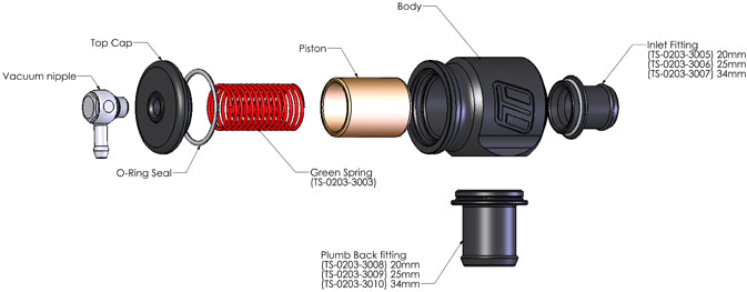 TURBOSMART TS-0203-1222 TURBOSMART BOV Kompact Plumb Back-25mm Photo-3 