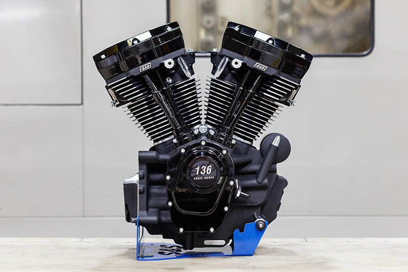 S&S Cycle 2018+ Oil Cooled M8 Softail Models MK136B Black Edition Engine w/ 550G Cam