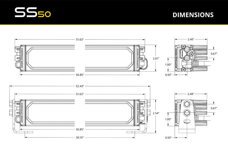 Diode Dynamics SS50 Sport DC Combo Standard MBL (one)
