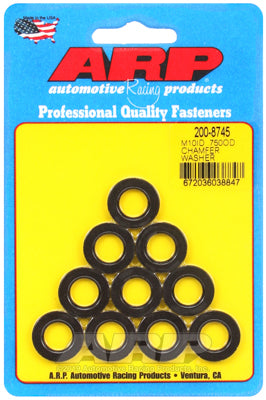 ARP 200-8745 Washer Kit M10 ID .750" OD chamfered black oxide washers Photo-1 