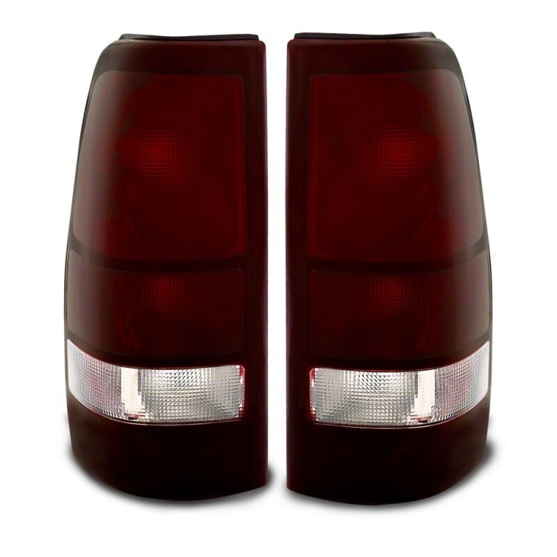 Raxiom 99-02 Chevrolet Silverado 1500 Fleetside Axial Series Tail Lights- Black- Midnight Red Lens