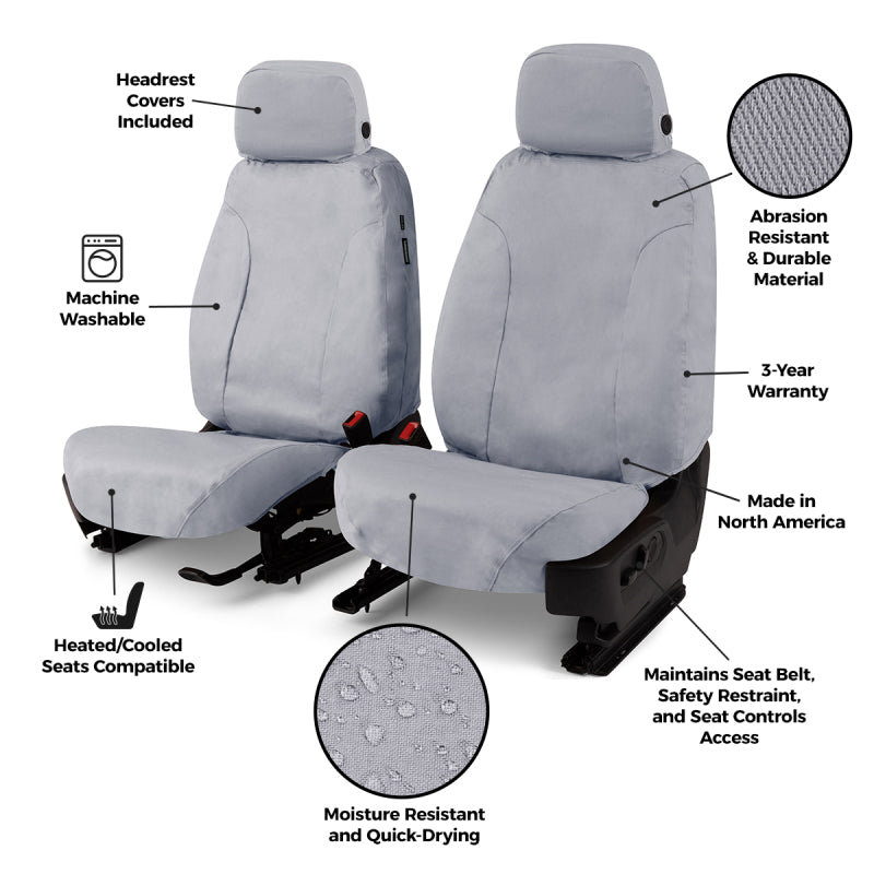 Covercraft 24-25 Toyota Tacoma SeatSaver Custom Seat Cover - Polycotton Grey