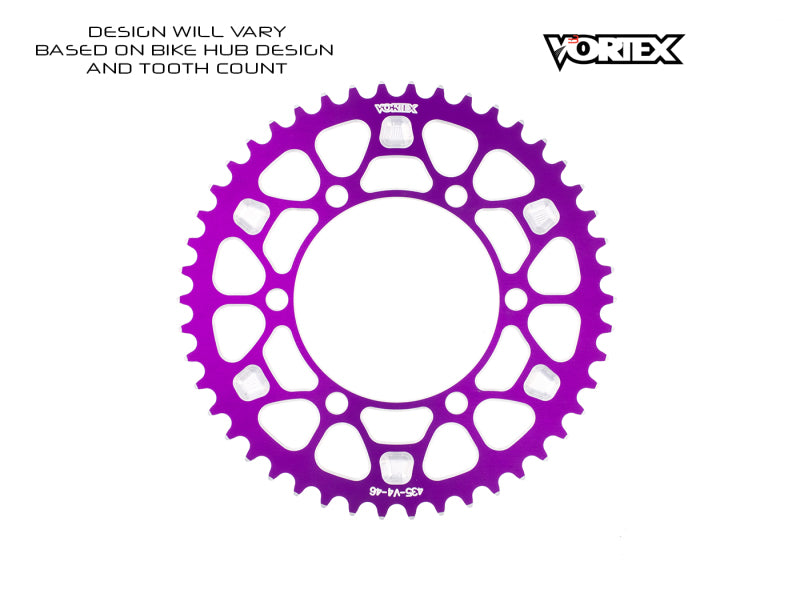 Vortex Racing V4 45 Tooth 525 Rear Sprocket - Purple