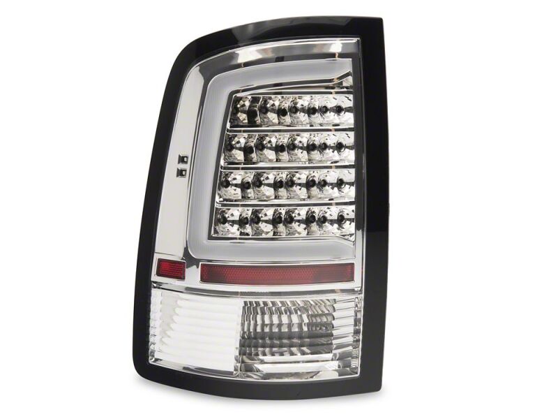 Raxiom 09-18 Dodge RAM 1500 Axial Series LED Tail Lights- Chrome Housing- Clear Lens