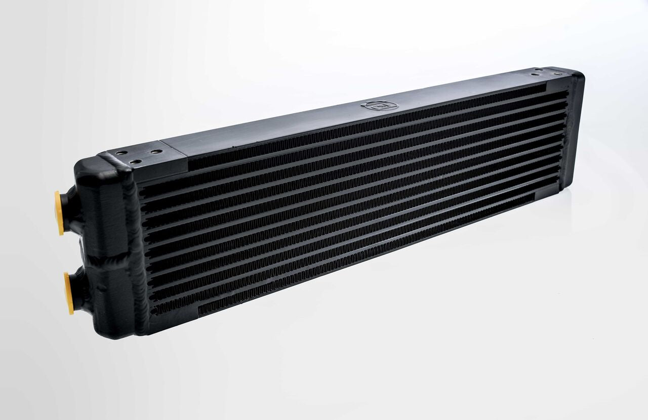 CSF 8110 UNIVERSAL Dual-Pass Oil Cooler w/Direct Fitment for PORSCHE 911 center front oil cooler (RS Style) - M22 x 1.5 connections - 24L x 5.75H x 2.16W Photo-1 
