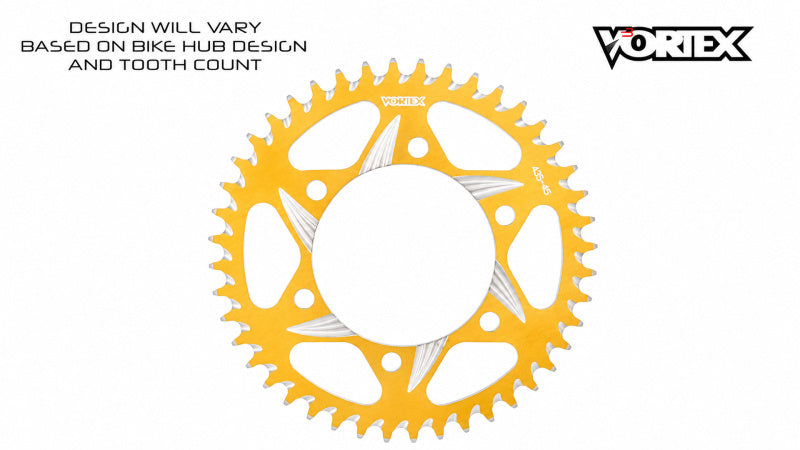 Vortex Racing 45 Tooth 520 Rear Sprocket - Gold