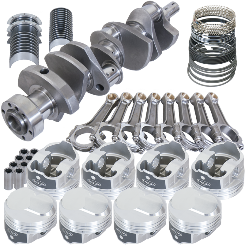 Eagle Chevy 454 1Pc 4.000in Crank 6.135in I-Beam Rods 43cc Dome 4.320in Pistons Rotating Assembly