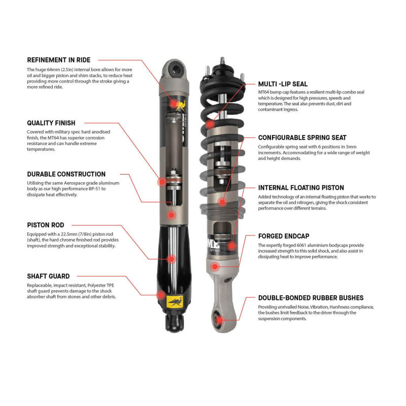 ARB OME MT64 Shock Tacoma Rear Med Right