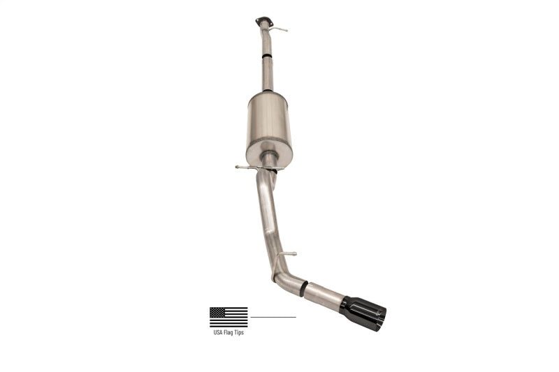 Corsa 17-22 Chevrolet Colorado ZR2 3.6L V6 3in Sport Cat-Back Exhaust - 4in Black USA Flag Tip