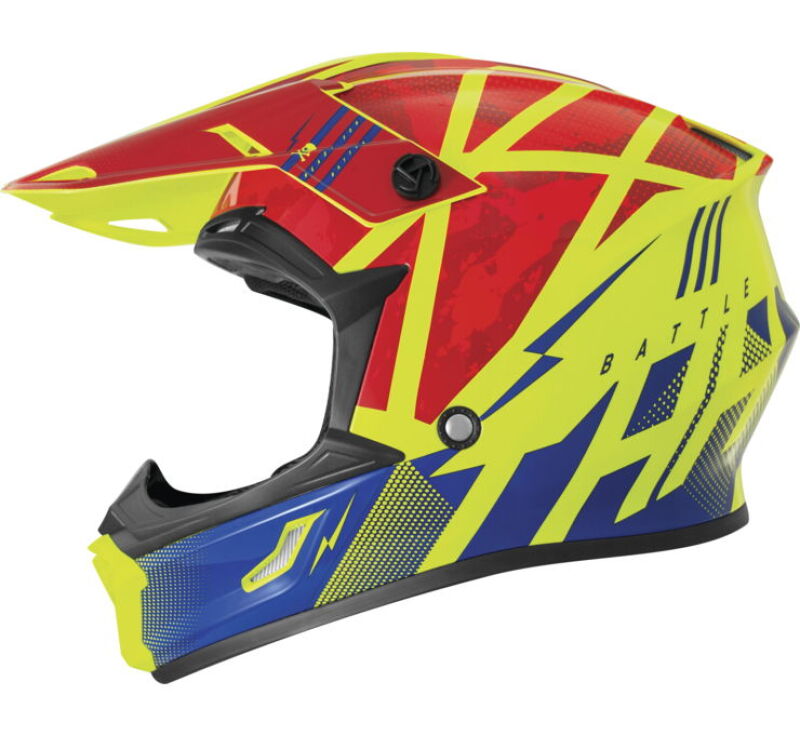 THH Helmets T710XR Battle Red/Blue Youth - Large