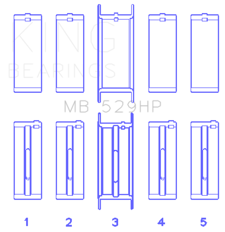 King Engine Bearings Performance Ford 302 Main Race Bearing Set