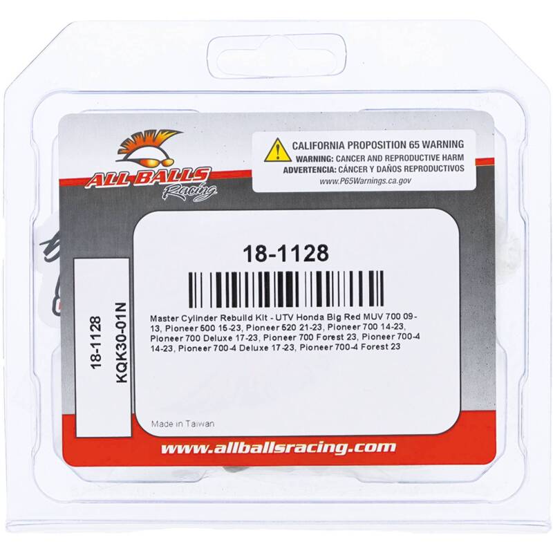 All Balls Racing Master Cylinder Rebuild Kit