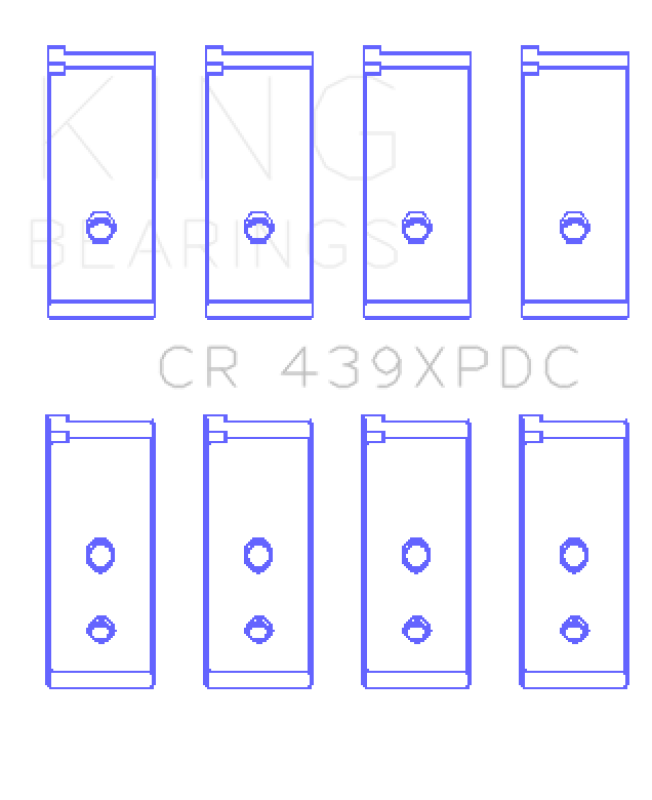 King Engine Bearings Honda 4 B18A1/B18B1 Connecting Rod Bearing Set - Size STD