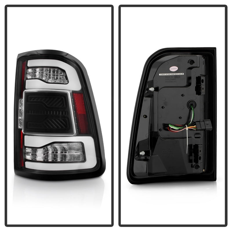 Spyder Apex 19-23 Dodge Ram 1500 (w/ Factory LED) LED Tail Light - Black (ALT-YD-DR19LEDT2-SEQ-BK)