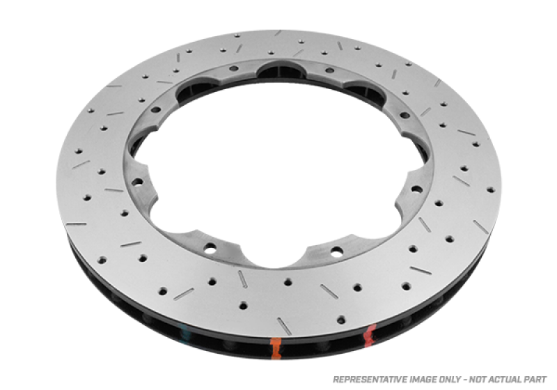 DBA 08-20 Nissan 370Z 5000 Rotor XS Crossdrilled & Slotted w/Replacement NAS Nuts KP