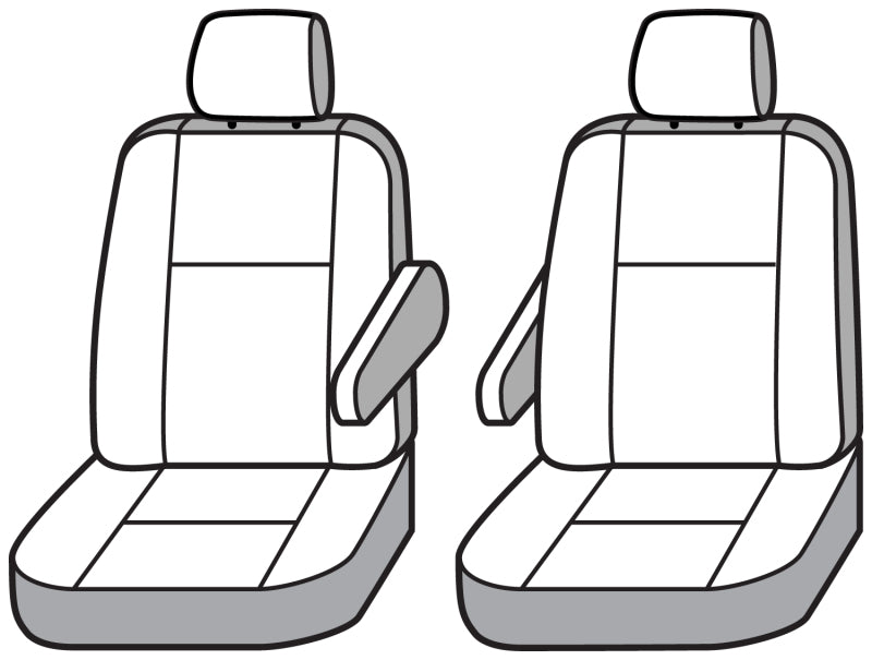Covercraft 14-22 Dodge Ram ProMaster Polycotton SeatSaver Custom Front Row Seat Covers - Grey