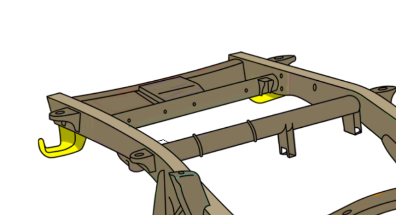 RustBuster 11-19 Chevy Silverado 2500HD/3500HD Leaf Spring Mount - Right