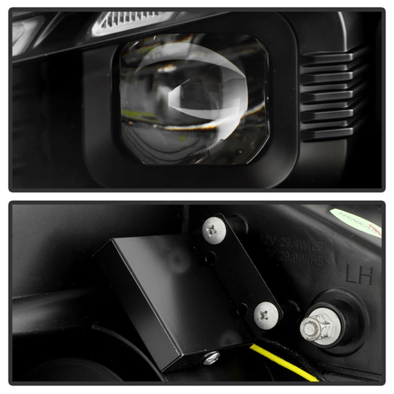Spyder 18-21 VW Golf Halogen Model Only High-Power LED Headlights - Black (PRO-YD-VG17HALAP-SBGR-BK)