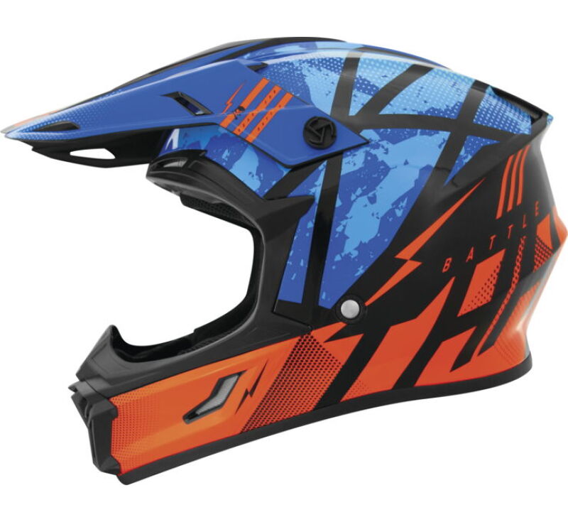 THH Helmets T710XR Battle Blue/Orange - Small