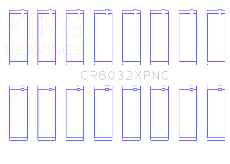 King Engine Bearings Chrysler 345/370 16V  (Size +0.5mm) Performance Rod Bearing Set