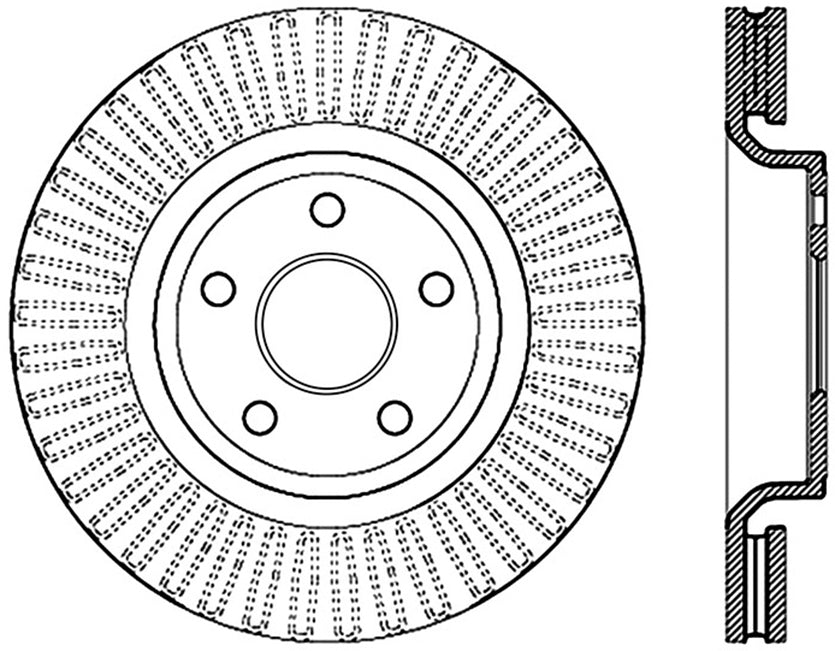 STOPTECH 126.58008SL Front StopTech Sport Slotted Rotor Left DODGE/JEEP Durango/Grand Cherokee 2011-2020 Photo-2 