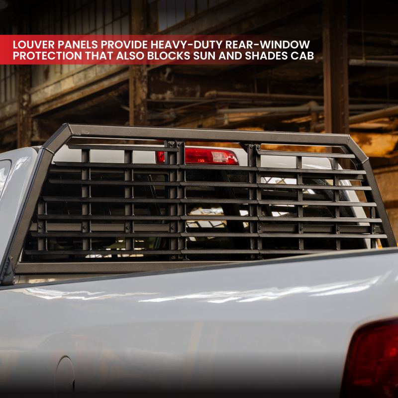 Gen-Y 19+ Dodge Ram 2500/3500 Defender 2 Outer Louver Panel for Headache Rack - Black