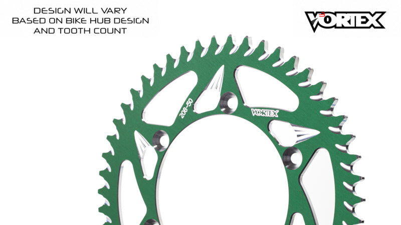 Vortex Racing 42 Tooth 520 Rear Sprocket - Green