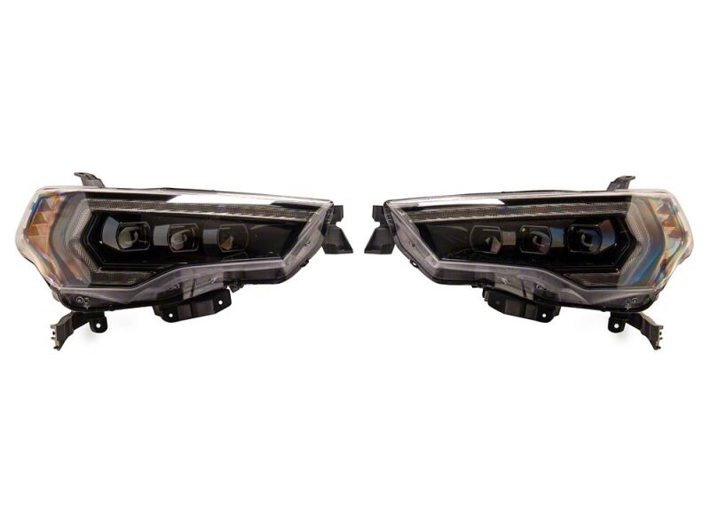Raxiom 14-24 Toyota 4Runner CXR Series LED Headlights with Amber DRL- Black Housing- Clear Lens