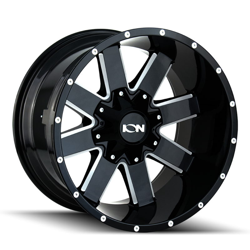 ION 141 20x9 / 8x165.1 BP / 0mm Offset / 130.8mm Hub Gloss Black Milled Wheel