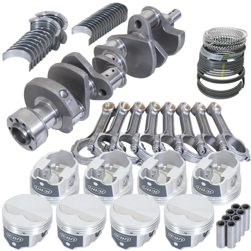Eagle Chevy LT1350 1Pc 3.480in Crank 5.700in I-Beam Rods -3.7cc 4.060in Pistons Rotating Assembly
