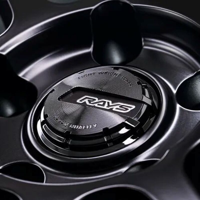 Gram Lights 57NR LIMITED II 18x8.5 +45 5-112 Semigloss Black Wheel w/ Black Cap/Stickers/Air Valve