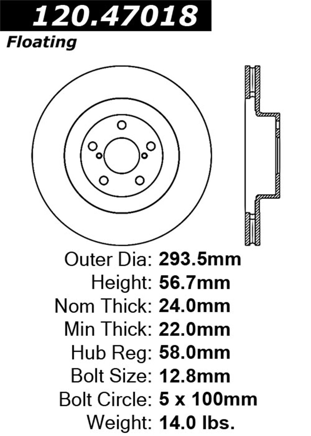 STOPTECH 126.47018SL Front StopTech Sport Slotted Rotor Left SUBARU Forester/Impreza 02-10 WRX Photo-2 